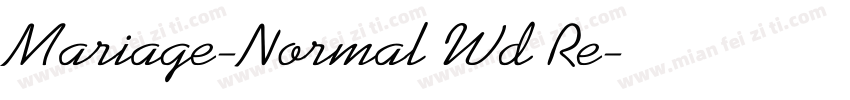 Mariage-Normal Wd Re字体转换